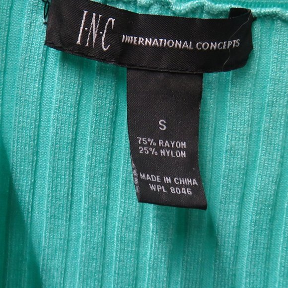 Women's Short Sleeve Mint Green Cross Wrap Ribbed Top - Picture 6 of 6